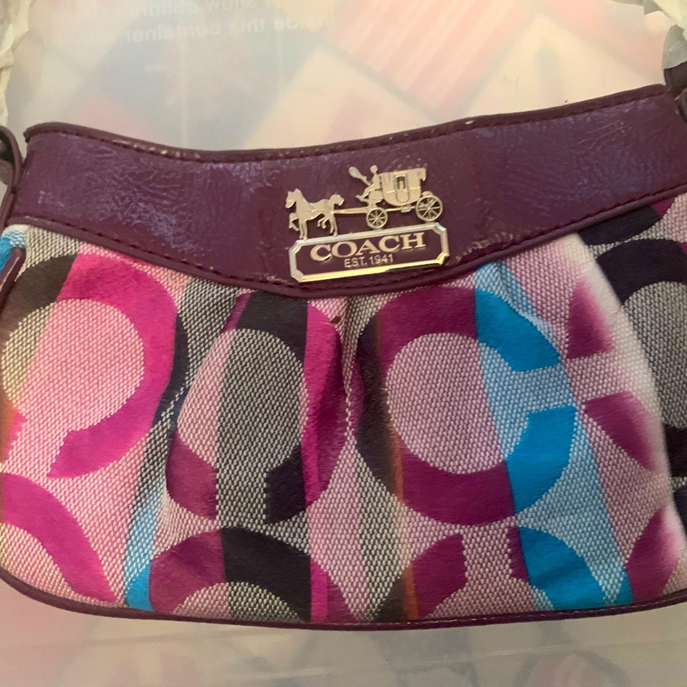 Coach flawless multi colored bag